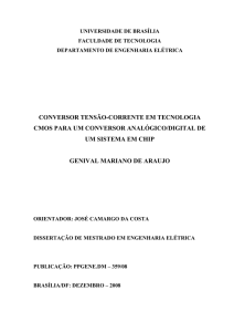 conversor tensão-corrente em tecnologia cmos para um conversor