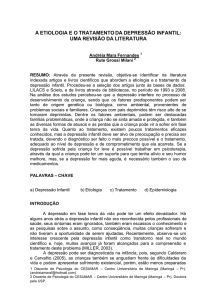 a etiologia e o tratamento da depressão infantil: uma revisão da