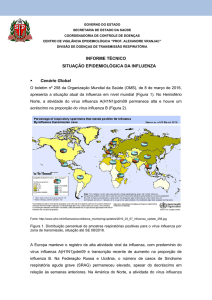 INFORME TÉCNICO SITUAÇÃO EPIDEMIOLÓGICA DA