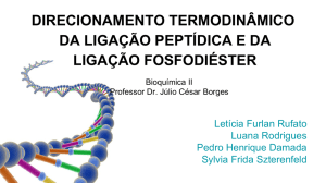 DIRECIONAMENTO TERMODINÂMICO DA LIGAÇÃO PEPTÍDICA E