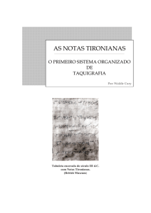 Notae Tironianae - Taquigrafia em Foco