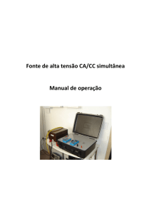 Manual da Fonte de alta tensão CACC