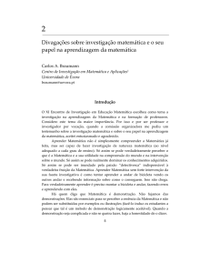 divagações sobre investigação matemática e o seu papel