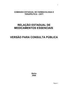 CEFT RELAÇÃO ESTADUAL DE MEDICAMENTOS ESSENCIAIS