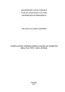 complicação hiperglicêmica aguda no diabetes mellitus tipo 1 nos