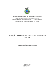 rotação diferencial em estrelas do tipo solar