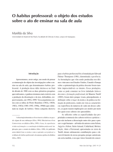 O habitus professoral: o objeto dos estudos sobre o ato de