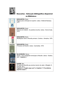 Descartes - Selecção bibliográfica disponível na Biblioteca