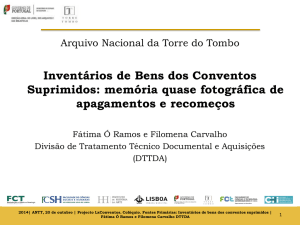 Apresentação do PowerPoint - Arquivo Nacional Torre do Tombo