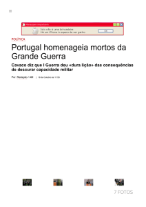 Portugal homenageia mortos da Grande Guerra