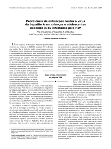 Prevalência de anticorpos contra o vírus da hepatite A em