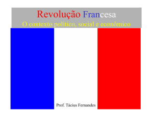 Revolução Francesa O contexto político, social e Econômico