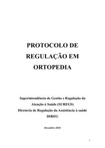 Protocolo para Regulação em Ortopedia