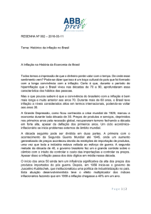 A Inflação na História da Economia do Brasil