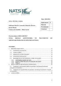 (gefitininibe) no tratamento do adenocarcinoma de pulmão