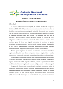 TEOR DE SÓDIO DOS ALIMENTOS PROCESSADOS