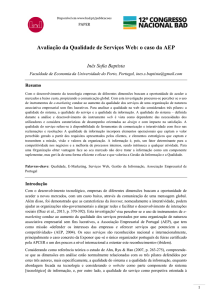 Avaliação da Qualidade de Serviços Web: o caso da AEP