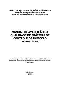 Manual de Avaliação da Qualidade Prática de Controle de Infecção