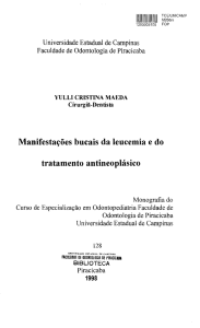 Manifestações bucais da leucemia e do tratamento antineoplásico