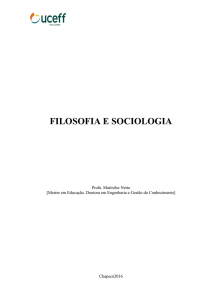 FILOSOFIA E SOCIOLOGIA
