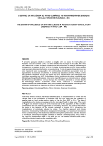 o estudo da influência do ritmo climático no agravamento de