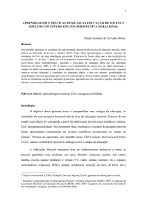 APRENDIZAGEM E PRÁTICAS MUSICAIS NA EDUCAÇÃO DE