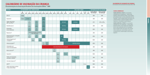 CAlEndáRiO dE VACinAçãO dA CRiAnçA