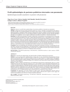 Perfil epidemiológico de pacientes pediátricos internados com