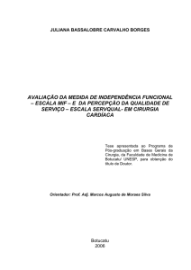 avaliação da medida de independência funcional – escala mif