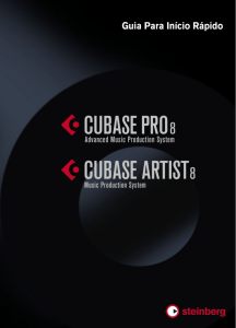 Cubase Pro 8 / Cubase Artist 8 – Guia Para Início Rápido