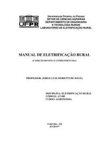 manual de eletrificação rural - Universidade Federal do Paraná