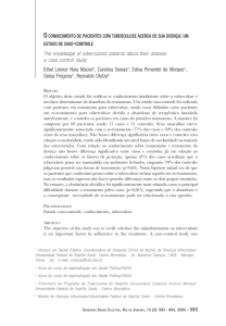 O conhecimento de pacientes com tuberculose acerca de sua doença