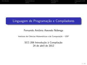 Linguagem de Programação e Compiladores