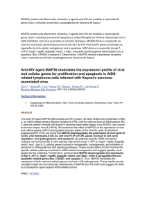 Anti-HIV agent MAP30 modulates the expression profile of viral and