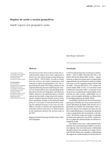 Regiões de saúde e escalas geográficas Health regions and