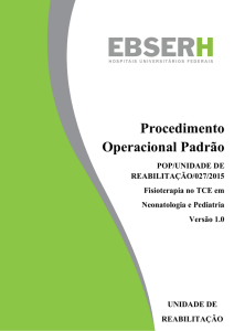 POP 27 Fisioterapia no TCE em Neonatologia e Pediatria