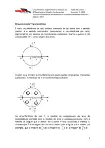 Circunferência Trigonométrica, Redução ao 1º Quadrante e