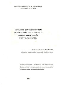 universidade federal de minas gerais faculdade de letras indicativo