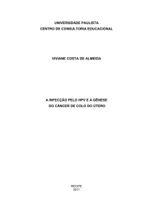 A INFECÇÃO PELO HPV E A GÊNESE DO CÂNCER