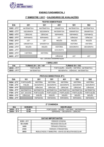 ENSINO FUNDAMENTAL I 1º BIMESTRE / 2017