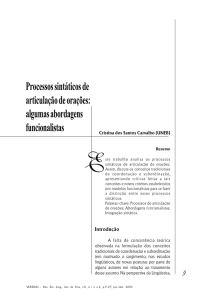 Processos sintáticos de articulação de orações