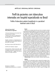 Perfil de pacientes com tuberculose internados em hospital