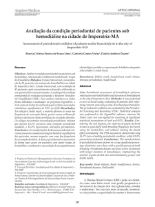 Avaliação da condição periodontal de pacientes sob hemodiálise