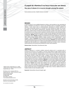 ARTIGO DE REVISÃO O papel da vitamina D na força muscular em