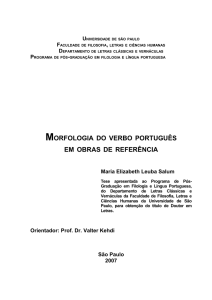 Morfologia do verbo português em obras de referência