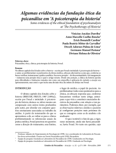 A psicoterapia da histeria - Círculo Brasileiro de Psicanálise