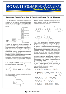 Roteiro de Estudo Especifica de Química – 2ª série EM – 4° Bimestre