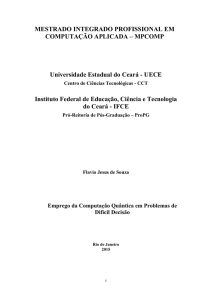 MESTRADO INTEGRADO PROFISSIONAL EM COMPUTAÇÃO