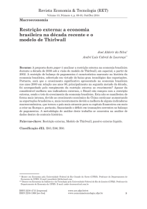 Restrição externa: a economia brasileira na década