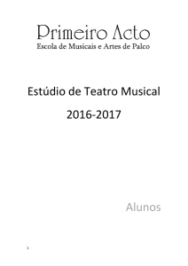 Estúdio de Teatro Musical 2016-2017 Alunos